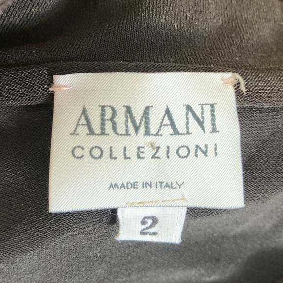 Armani Collezioni Off the Shoulder Ruffle top in Black - Picture 4 of 10